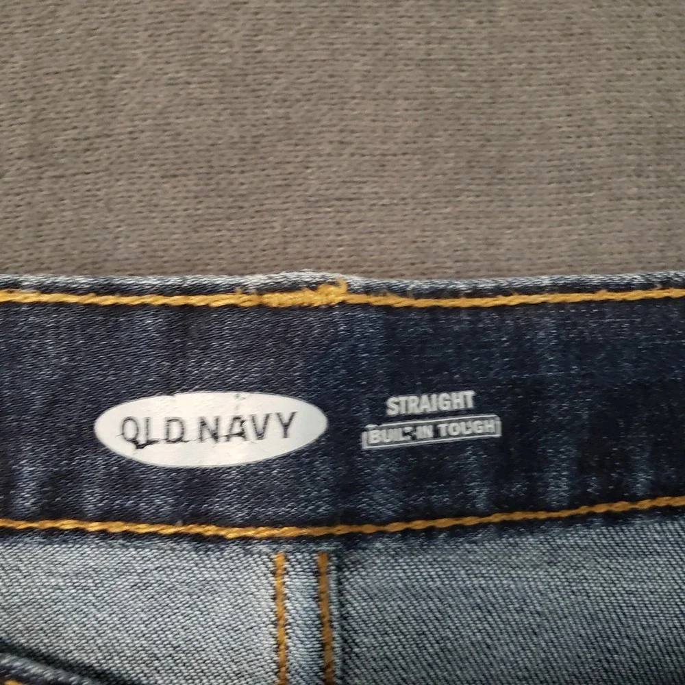 Old Navy‎ Straight Jeans Mens 32x32 Dark Wash Built-In Tough Denim